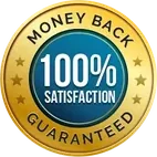 Money-back satisfaction guarantee seal