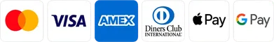 Accepted cards: Visa, Mastercard, American Express, Discover