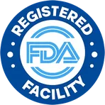 Seal: made in an FDA-registered facility